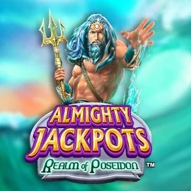 Official Jackpots logo: Almighty Jackpots – Realm of Poseidon by Novomatic at Spinmills Casino