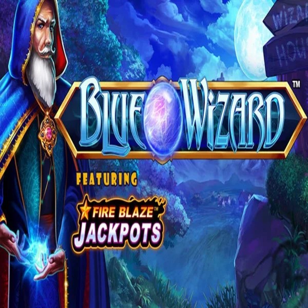 Play Blue Wizard Fire Blaze Jackpots slot by Rarestone Gaming on spinmill.gr