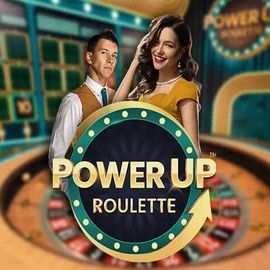 Official Live Casino logo: PowerUP Roulette by Pragmatic Play at Spinmills Casino